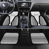 Custom Fiji 2026 Rugby Car Mats Fijian Tapa Pattern LT05 Set 4pcs White - Polynesian Pride