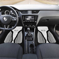 Custom Fiji 2026 Rugby Car Mats Fijian Tapa Pattern LT05 Set 2pcs - Front White - Polynesian Pride
