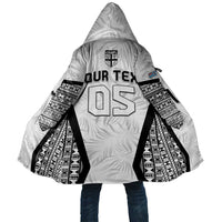 Custom Fiji 2026 Rugby Cloak Fijian Tapa Pattern LT05 Unisex White - Polynesian Pride