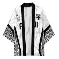 Custom Fiji 2026 Rugby Kimono Fijian Tapa Pattern LT05 Unisex White - Polynesian Pride