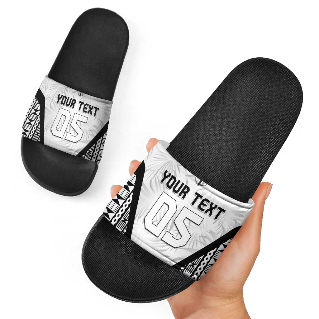 Custom Fiji 2026 Rugby Slide Sandals Fijian Tapa Pattern LT05 - Polynesian Pride