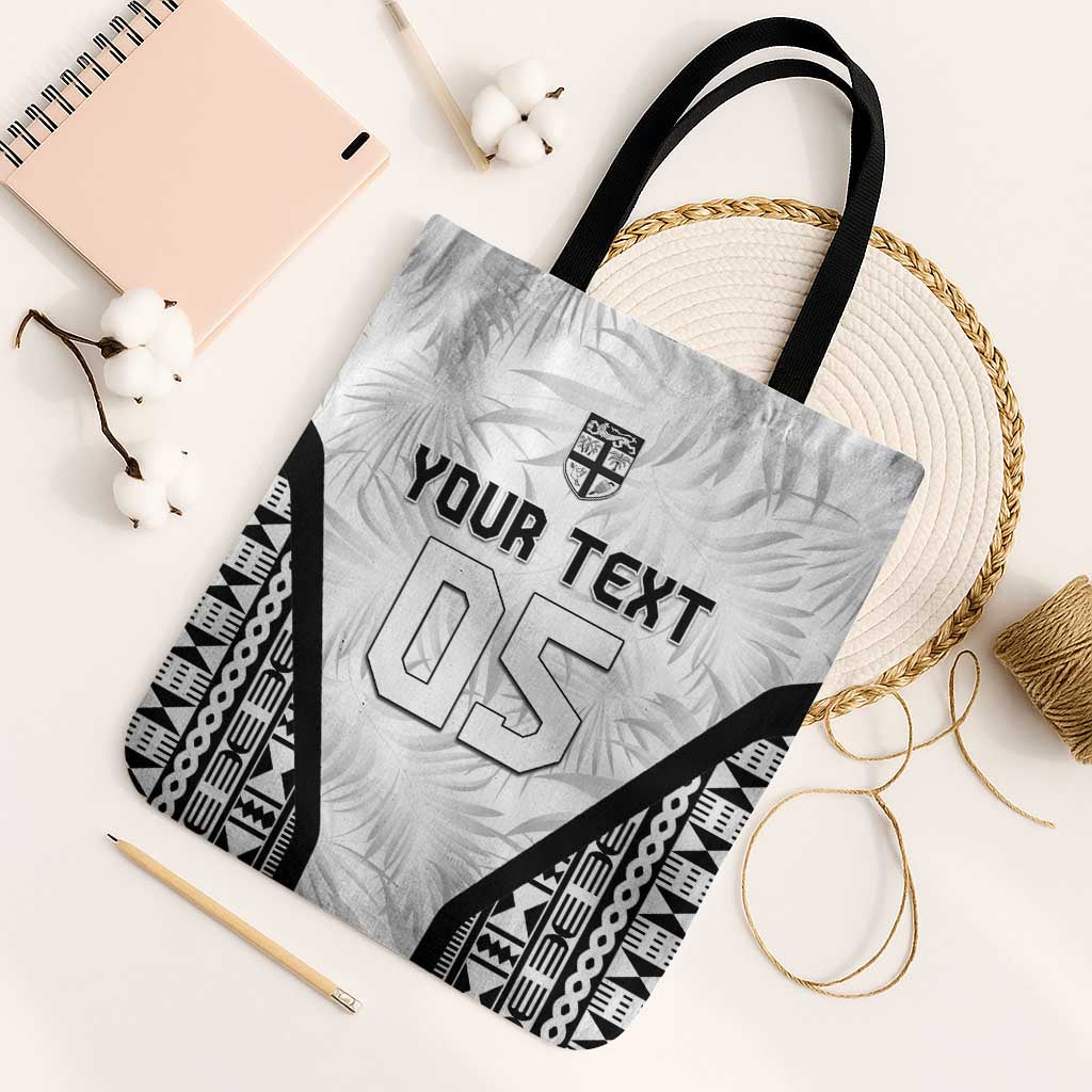 Custom Fiji 2026 Rugby Tote Bag Fijian Tapa Pattern LT05 Black Strap One Size White - Polynesian Pride