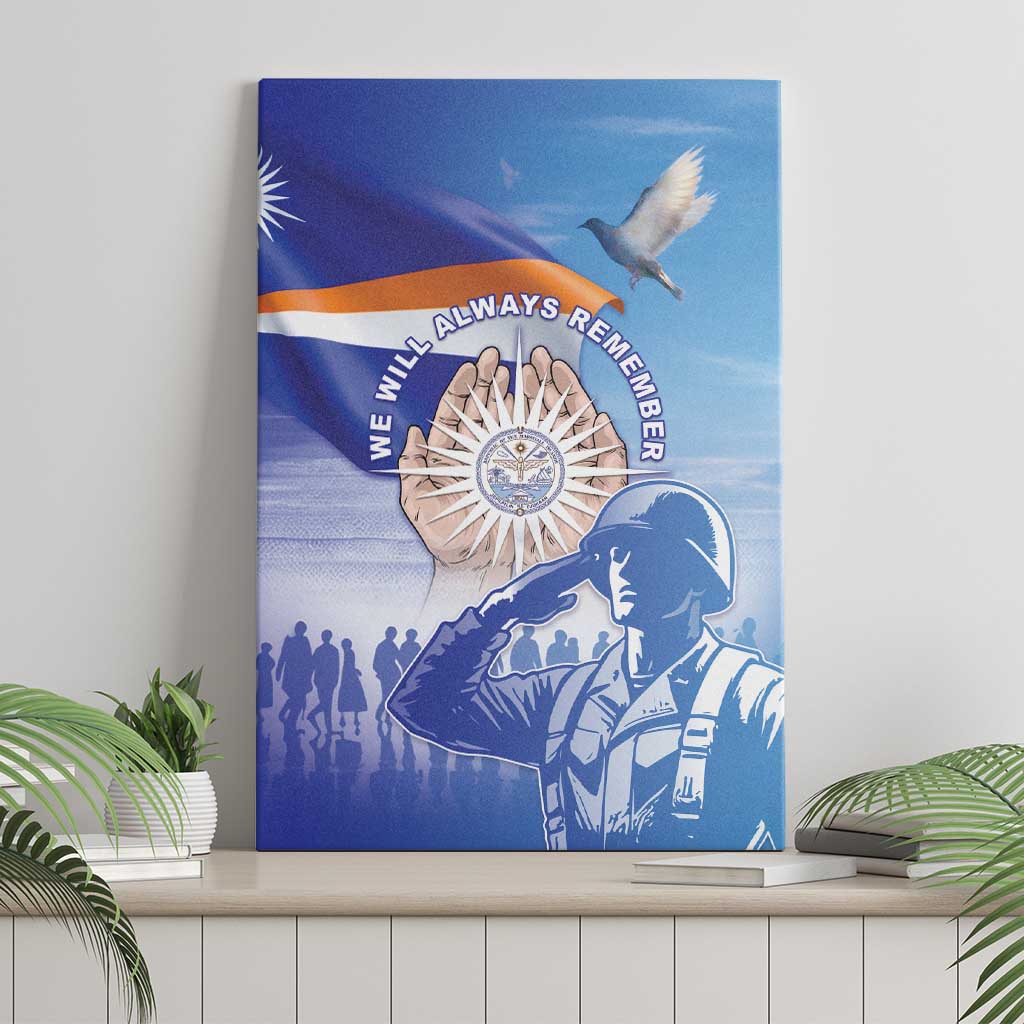 Marshall Islands Remembrance Day Canvas Wall Art We Will Always Remember LT05 - Polynesian Pride