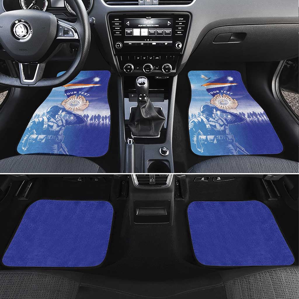 Personalised Marshall Islands Remembrance Day Car Mats We Will Always Remember LT05 Set 4pcs Blue - Polynesian Pride