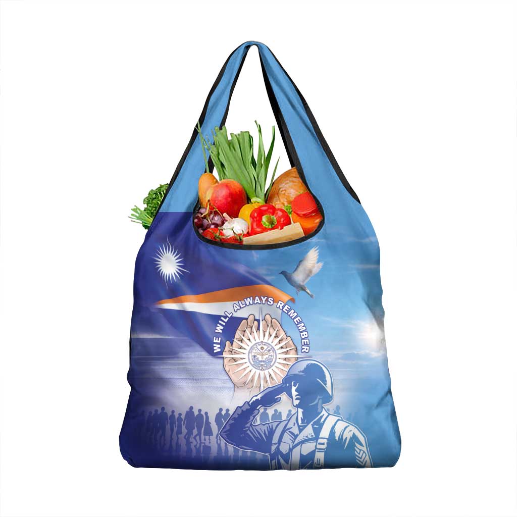 Marshall Islands Remembrance Day Grocery Bag We Will Always Remember LT05 1-pack One Size Blue - Polynesian Pride