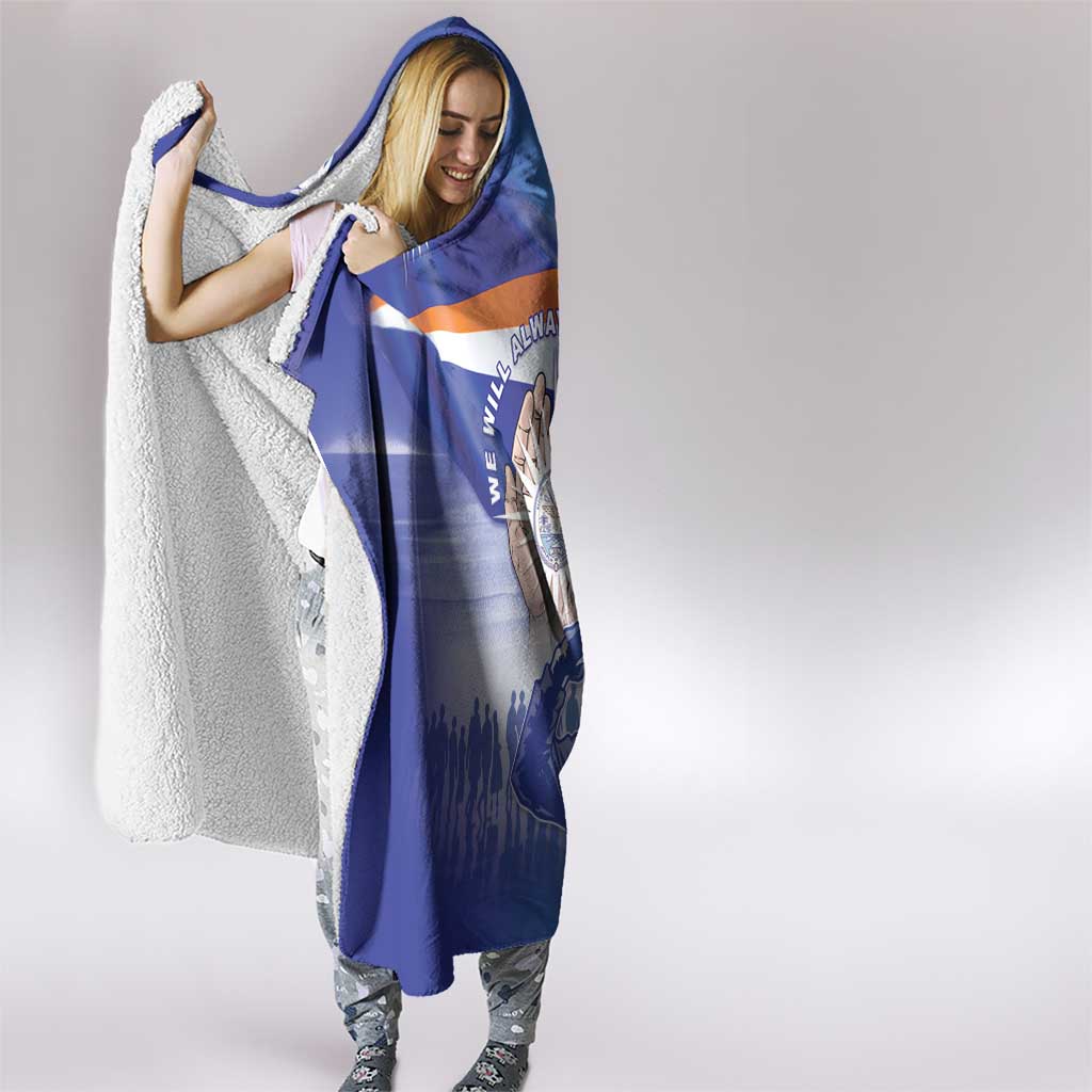 Marshall Islands Remembrance Day Hooded Blanket We Will Always Remember LT05 - Polynesian Pride
