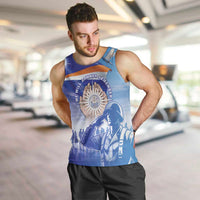 Personalised Marshall Islands Remembrance Day Men Tank Top We Will Always Remember LT05 Blue - Polynesian Pride
