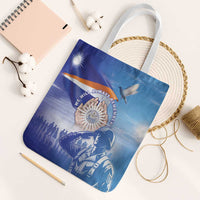 Marshall Islands Remembrance Day Tote Bag We Will Always Remember LT05 White Strap One Size Blue - Polynesian Pride