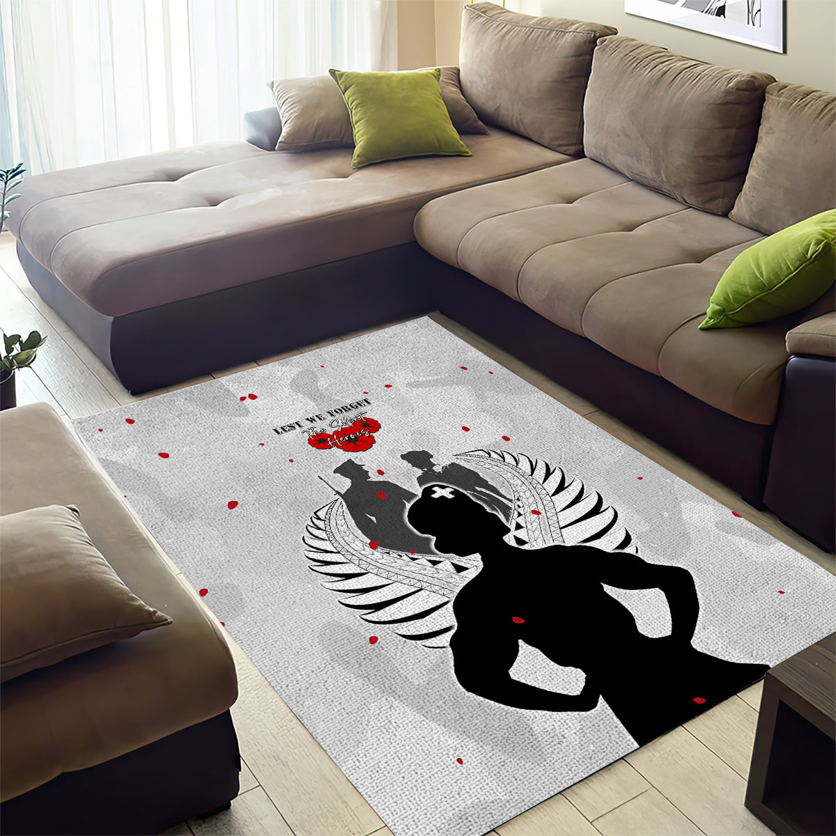 New Zealand ANZAC Day Area Rug For The Nurse Lest We Forget LT05 - Polynesian Pride