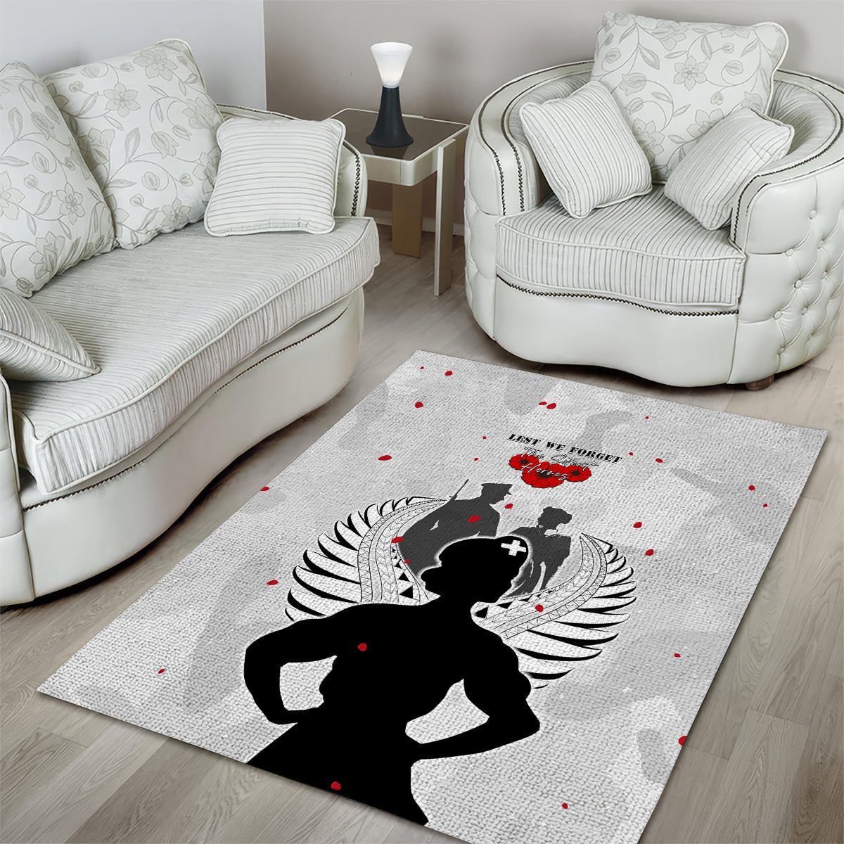 New Zealand ANZAC Day Area Rug For The Nurse Lest We Forget LT05 - Polynesian Pride