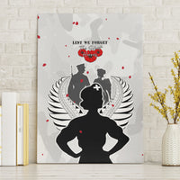 New Zealand ANZAC Day Canvas Wall Art For The Nurse Lest We Forget LT05 Without Frame White - Polynesian Pride