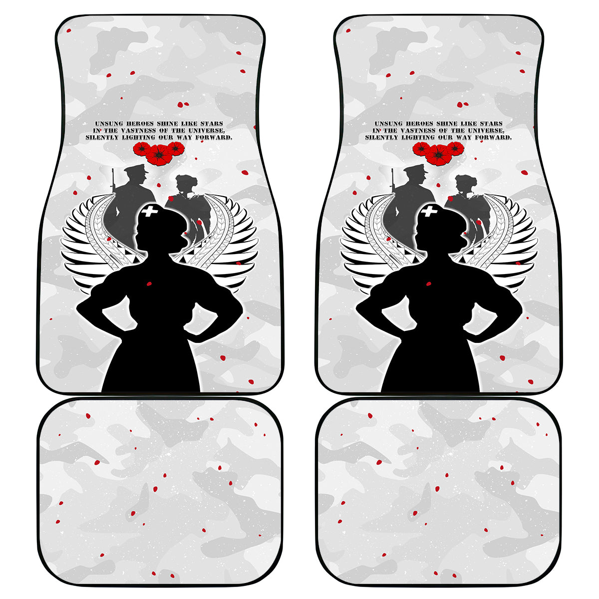New Zealand ANZAC Day Car Mats For The Nurse Lest We Forget LT05 - Polynesian Pride