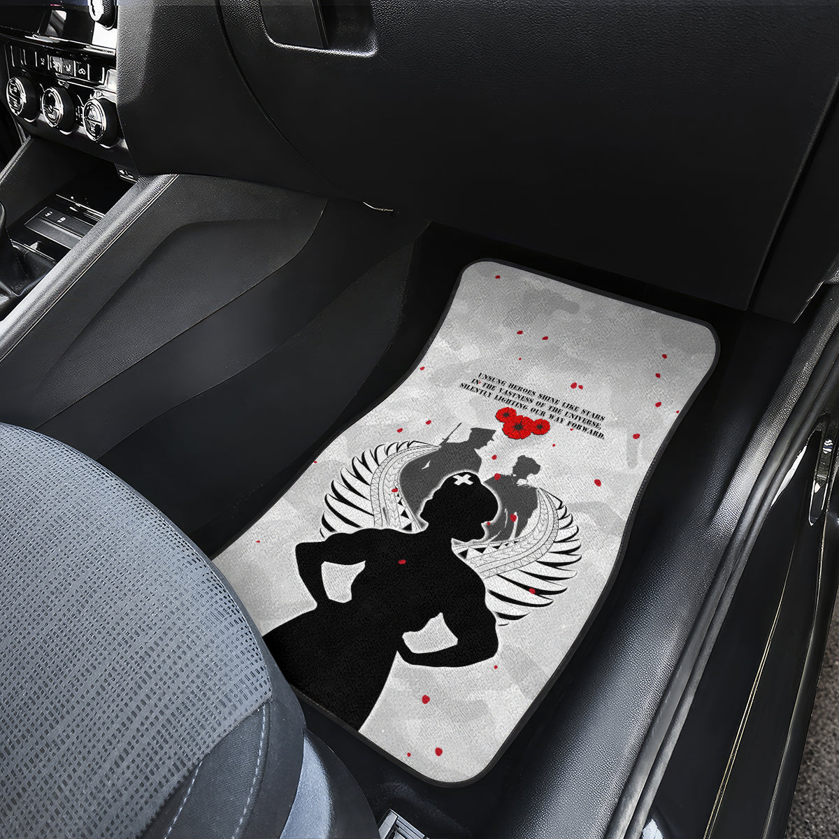 New Zealand ANZAC Day Car Mats For The Nurse Lest We Forget LT05 - Polynesian Pride
