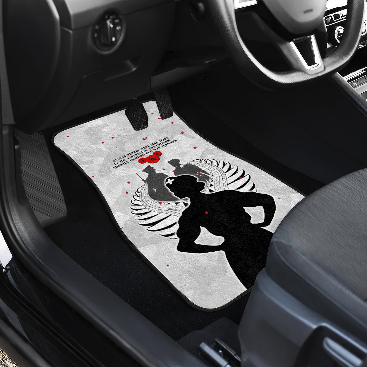 New Zealand ANZAC Day Car Mats For The Nurse Lest We Forget LT05 - Polynesian Pride