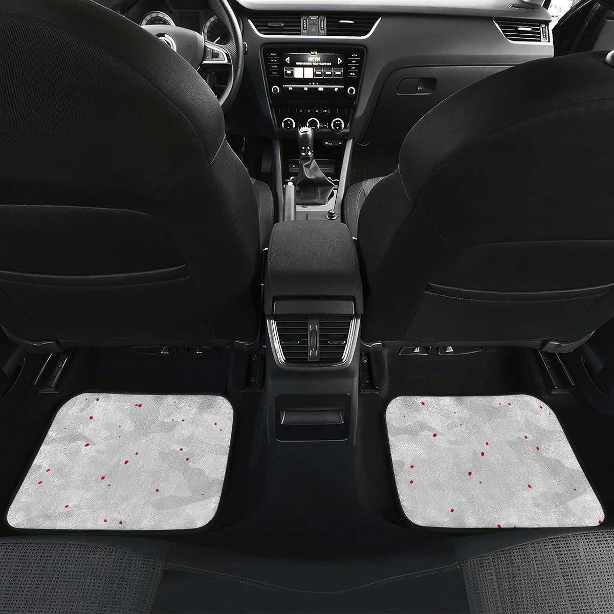 New Zealand ANZAC Day Car Mats For The Nurse Lest We Forget LT05 Set 2pcs - Back White - Polynesian Pride
