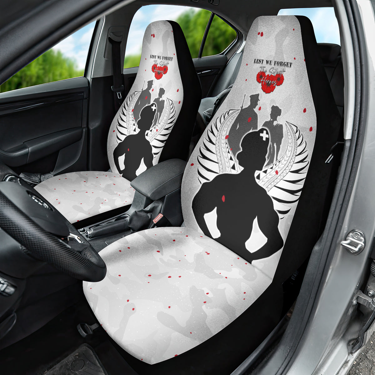 New Zealand ANZAC Day Car Seat Cover For The Nurse Lest We Forget LT05 - Polynesian Pride