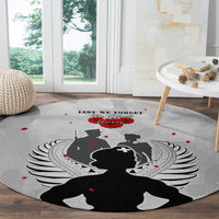 New Zealand ANZAC Day Round Carpet For The Nurse Lest We Forget LT05 - Polynesian Pride