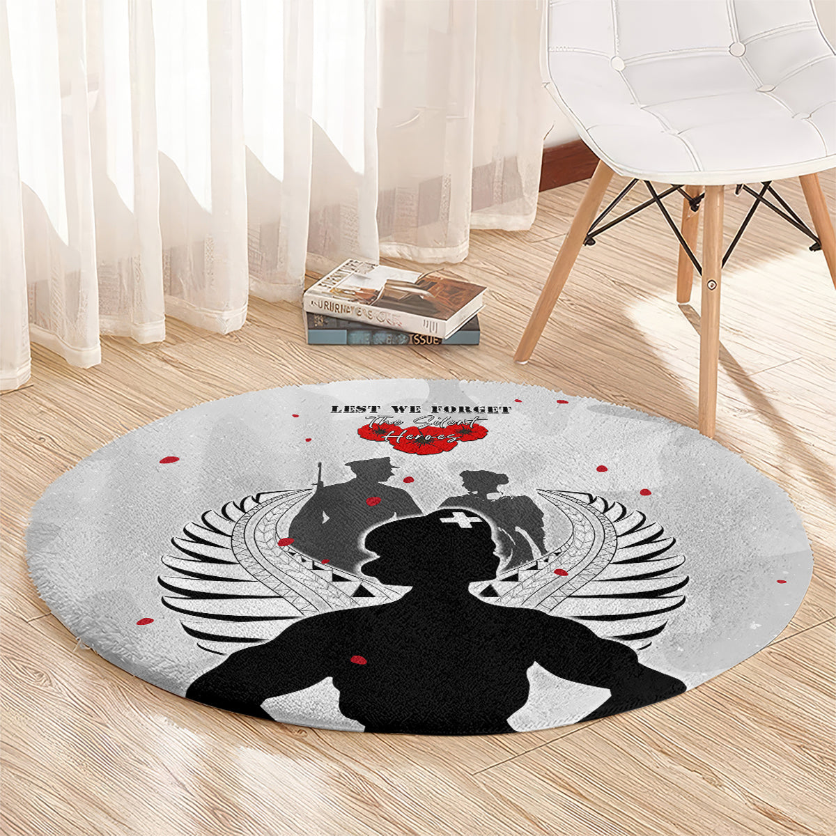 New Zealand ANZAC Day Round Carpet For The Nurse Lest We Forget LT05 - Polynesian Pride