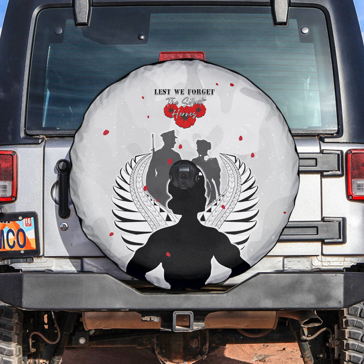 New Zealand ANZAC Day Spare Tire Cover For The Nurse Lest We Forget LT05 White - Polynesian Pride