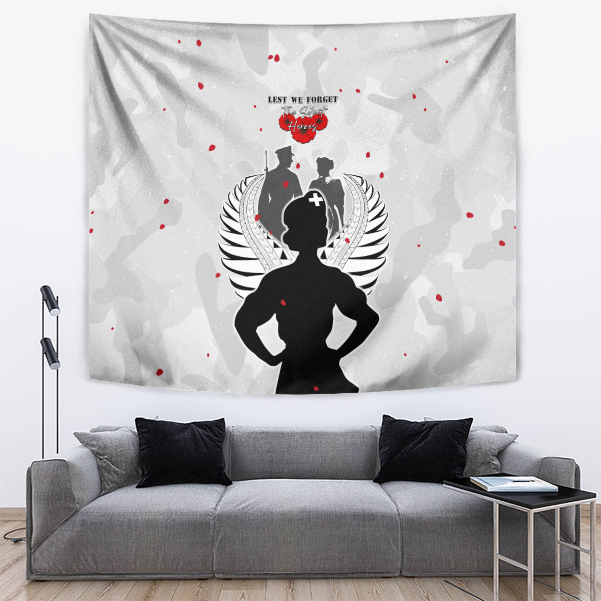 New Zealand ANZAC Day Tapestry For The Nurse Lest We Forget LT05 White - Polynesian Pride