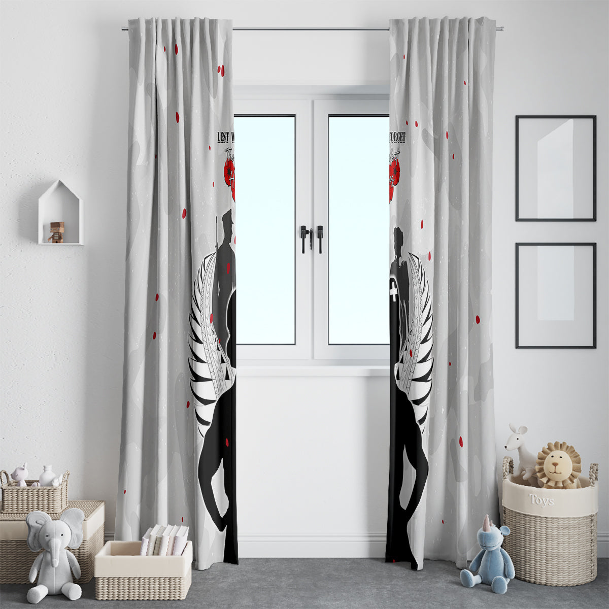 New Zealand ANZAC Day Window Curtain For The Nurse Lest We Forget LT05 - Polynesian Pride