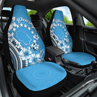 Penrhyn Gospel Day Car Seat Cover Cook Islands Tribal Pattern LT05 One Size Blue - Polynesian Pride