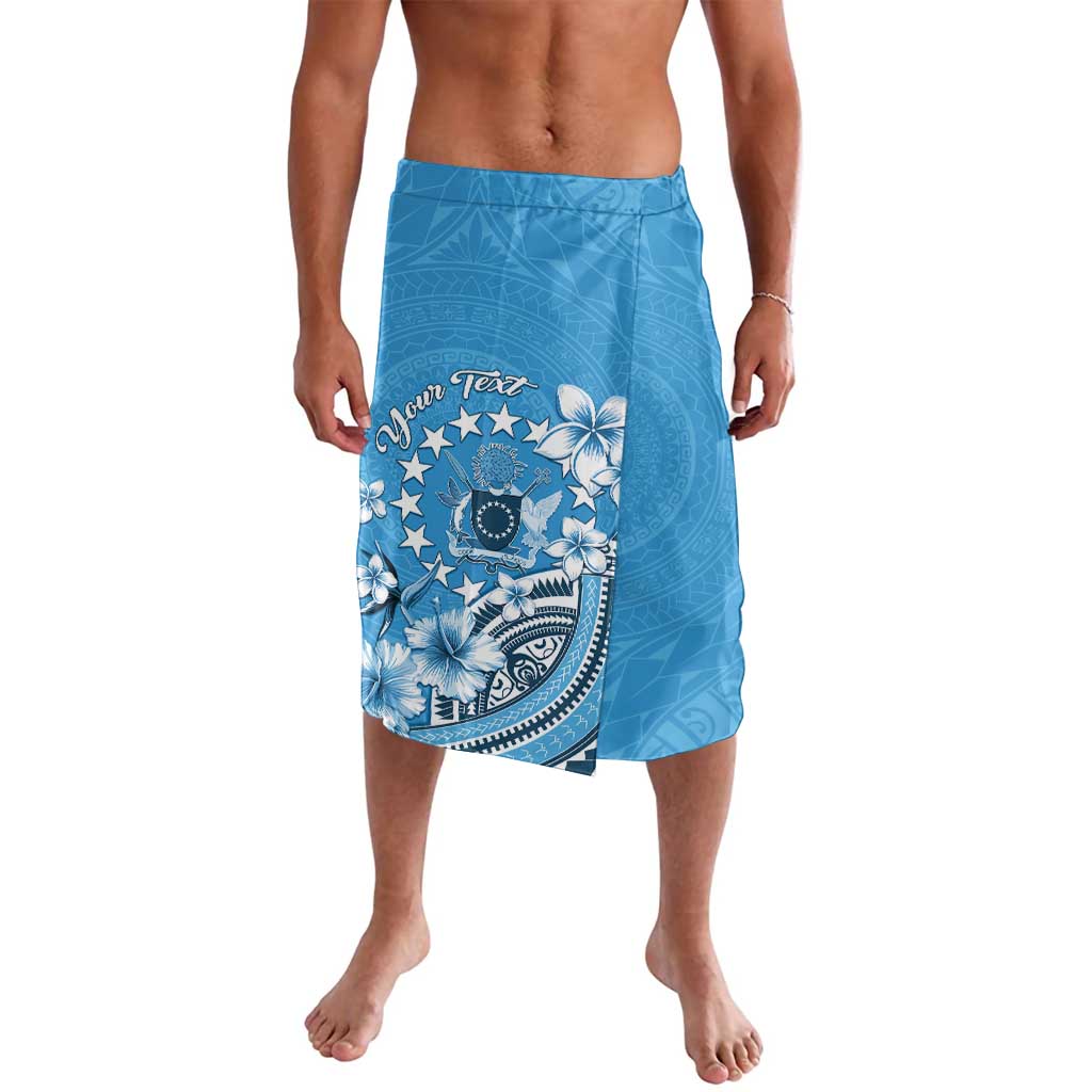 Personalised Penrhyn Gospel Day Lavalava Cook Islands Tribal Pattern LT05 Blue - Polynesian Pride