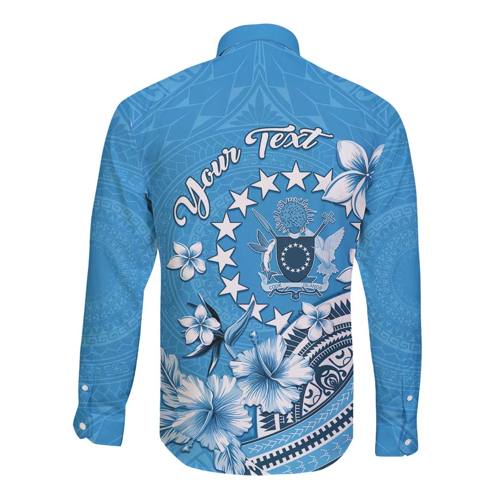 Personalised Penrhyn Gospel Day Long Sleeve Button Shirt Cook Islands Tribal Pattern LT05 - Polynesian Pride