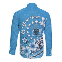 Personalised Penrhyn Gospel Day Long Sleeve Button Shirt Cook Islands Tribal Pattern LT05 - Polynesian Pride