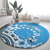 Penrhyn Gospel Day Round Carpet Cook Islands Tribal Pattern LT05 - Polynesian Pride