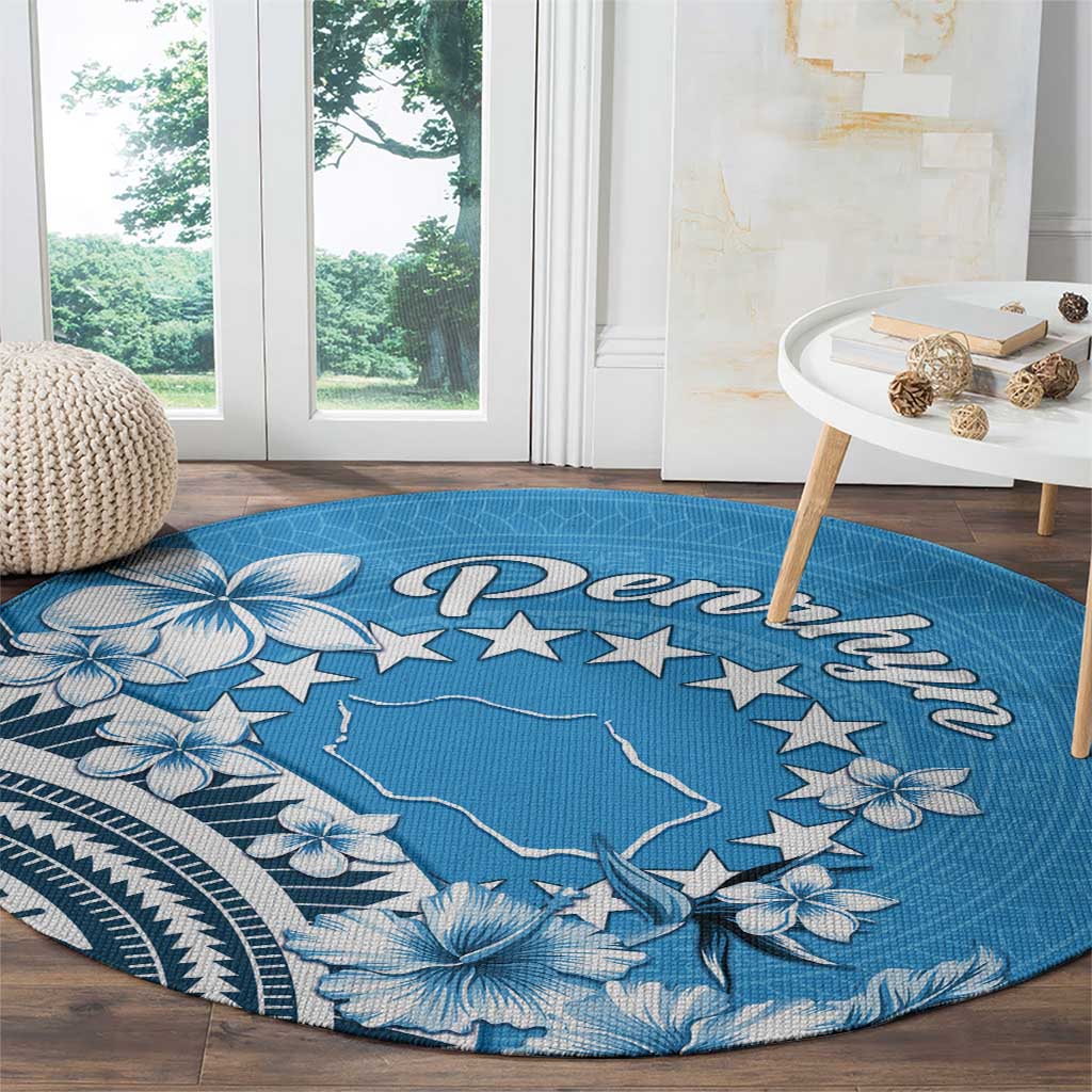 Penrhyn Gospel Day Round Carpet Cook Islands Tribal Pattern LT05 - Polynesian Pride