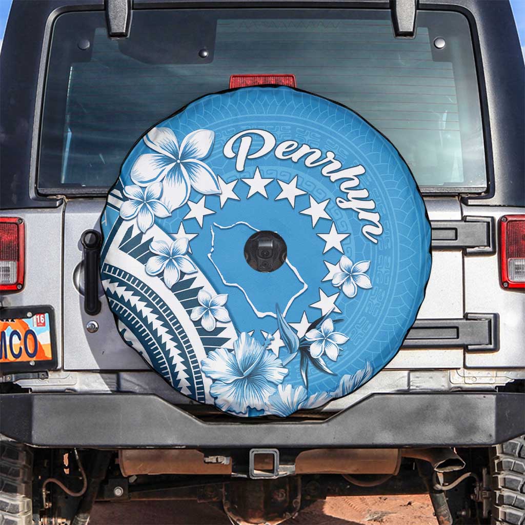 Penrhyn Gospel Day Spare Tire Cover Cook Islands Tribal Pattern LT05 Blue - Polynesian Pride
