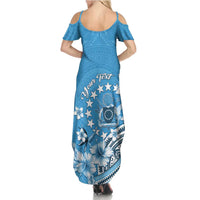 Personalised Penrhyn Gospel Day Summer Maxi Dress Cook Islands Tribal Pattern LT05 - Polynesian Pride