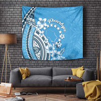 Penrhyn Gospel Day Tapestry Cook Islands Tribal Pattern LT05 Blue - Polynesian Pride
