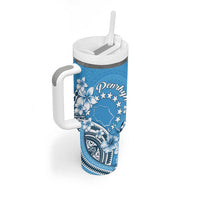 Personalised Penrhyn Gospel Day Tumbler With Handle Cook Islands Tribal Pattern LT05 - Polynesian Pride