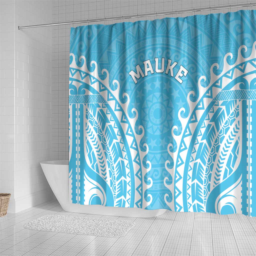Cook Islands Mauke Shower Curtain Polynesian Tribal Tattoo LT05 - Polynesian Pride