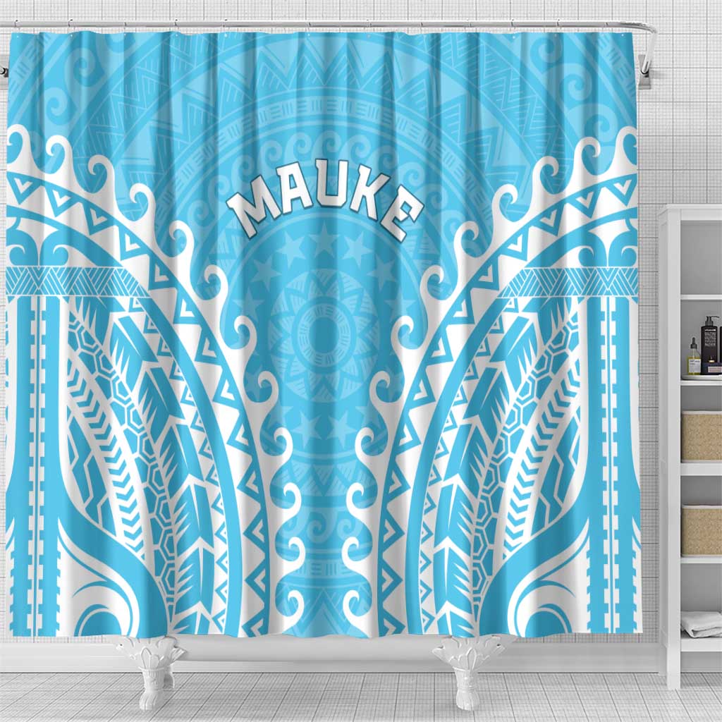 Cook Islands Mauke Shower Curtain Polynesian Tribal Tattoo LT05 - Polynesian Pride