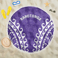 Cook Islands Rarotonga Beach Blanket Polynesian Tribal Tattoo LT05 One Size 150cm Purple - Polynesian Pride