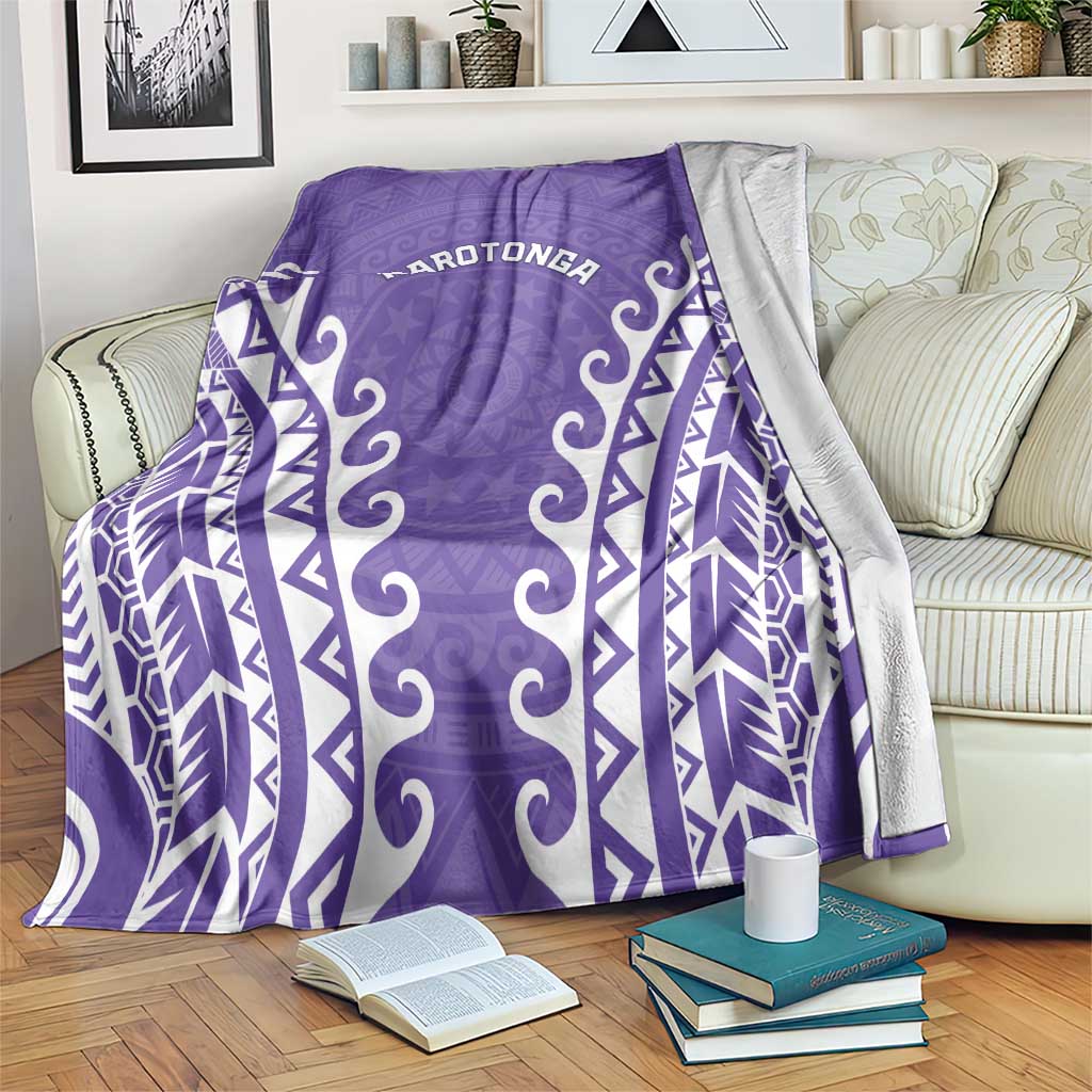 Cook Islands Rarotonga Blanket Polynesian Tribal Tattoo LT05 Purple - Polynesian Pride