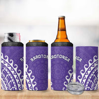 Cook Islands Rarotonga 4 in 1 Can Cooler Tumbler Polynesian Tribal Tattoo LT05 - Polynesian Pride