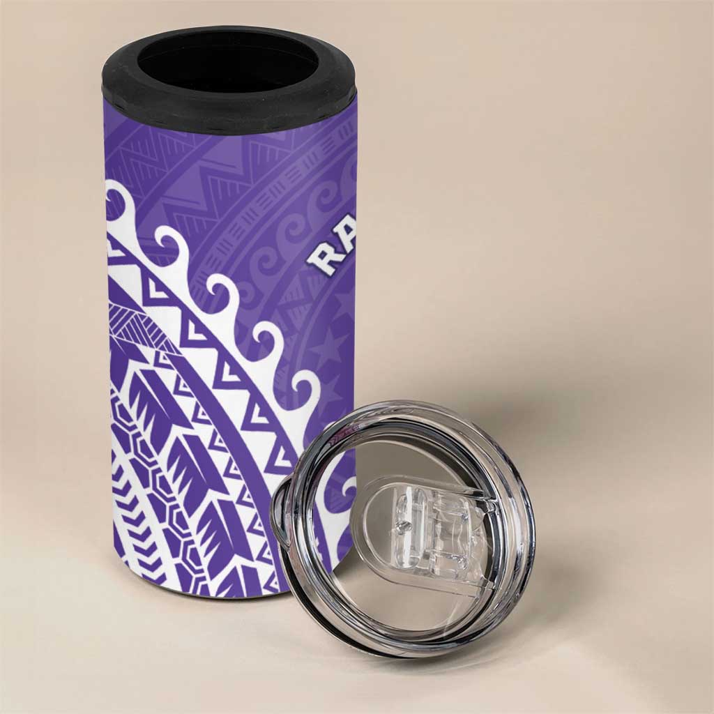 Cook Islands Rarotonga 4 in 1 Can Cooler Tumbler Polynesian Tribal Tattoo LT05 - Polynesian Pride