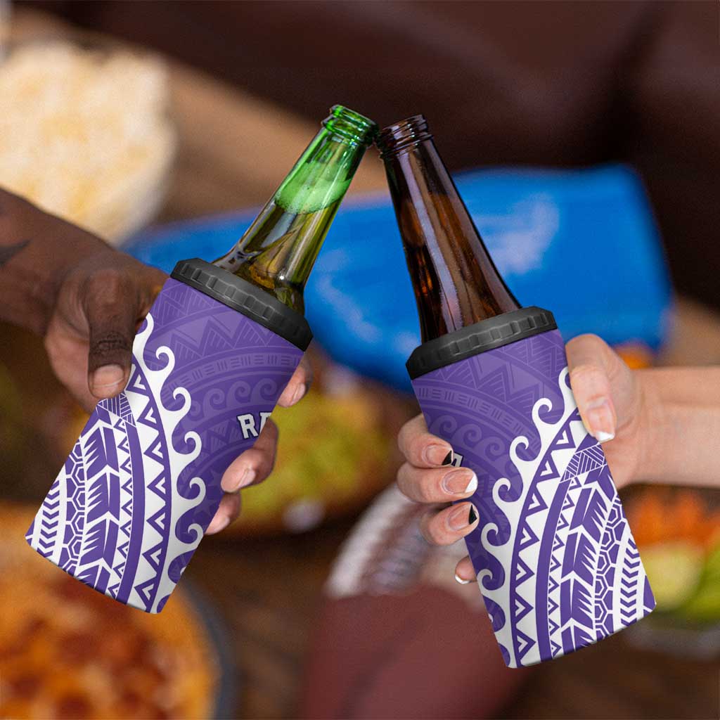 Cook Islands Rarotonga 4 in 1 Can Cooler Tumbler Polynesian Tribal Tattoo LT05 - Polynesian Pride