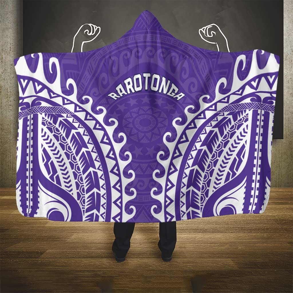 Cook Islands Rarotonga Hooded Blanket Polynesian Tribal Tattoo LT05 - Polynesian Pride