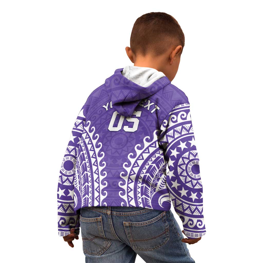 Custom Cook Islands Rarotonga Kid Hoodie Polynesian Tribal Tattoo LT05 - Polynesian Pride