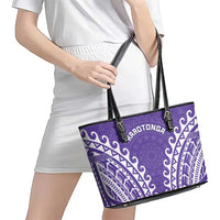 Cook Islands Rarotonga Leather Tote Bag Polynesian Tribal Tattoo LT05 - Polynesian Pride