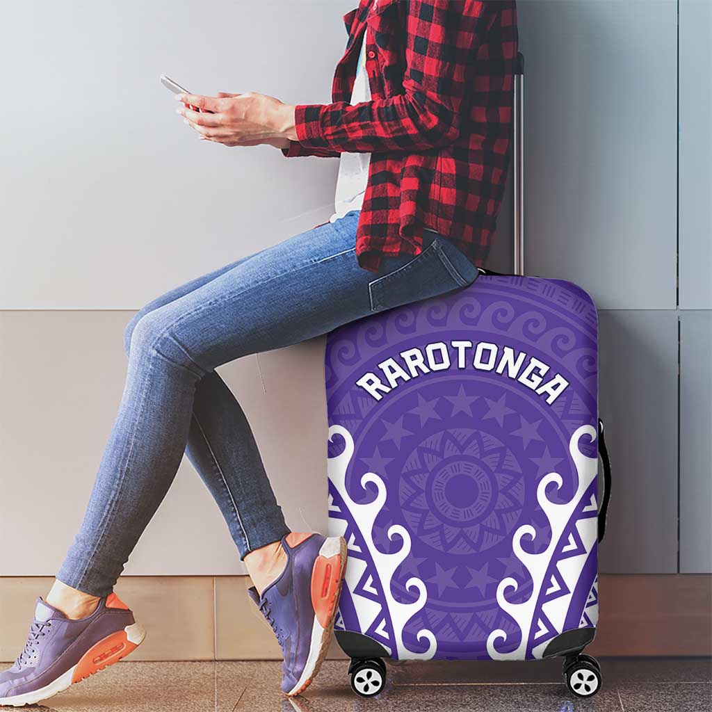 Cook Islands Rarotonga Luggage Cover Polynesian Tribal Tattoo LT05 - Polynesian Pride