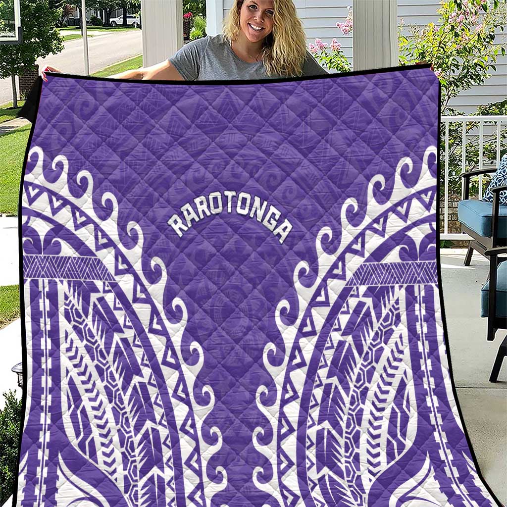 Cook Islands Rarotonga Quilt Polynesian Tribal Tattoo LT05 Purple - Polynesian Pride