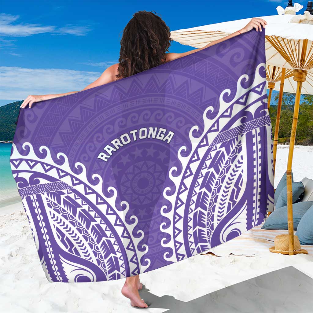 Cook Islands Rarotonga Sarong Polynesian Tribal Tattoo LT05 One Size 44 x 66 inches Purple - Polynesian Pride
