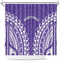 Cook Islands Rarotonga Shower Curtain Polynesian Tribal Tattoo LT05 Purple - Polynesian Pride
