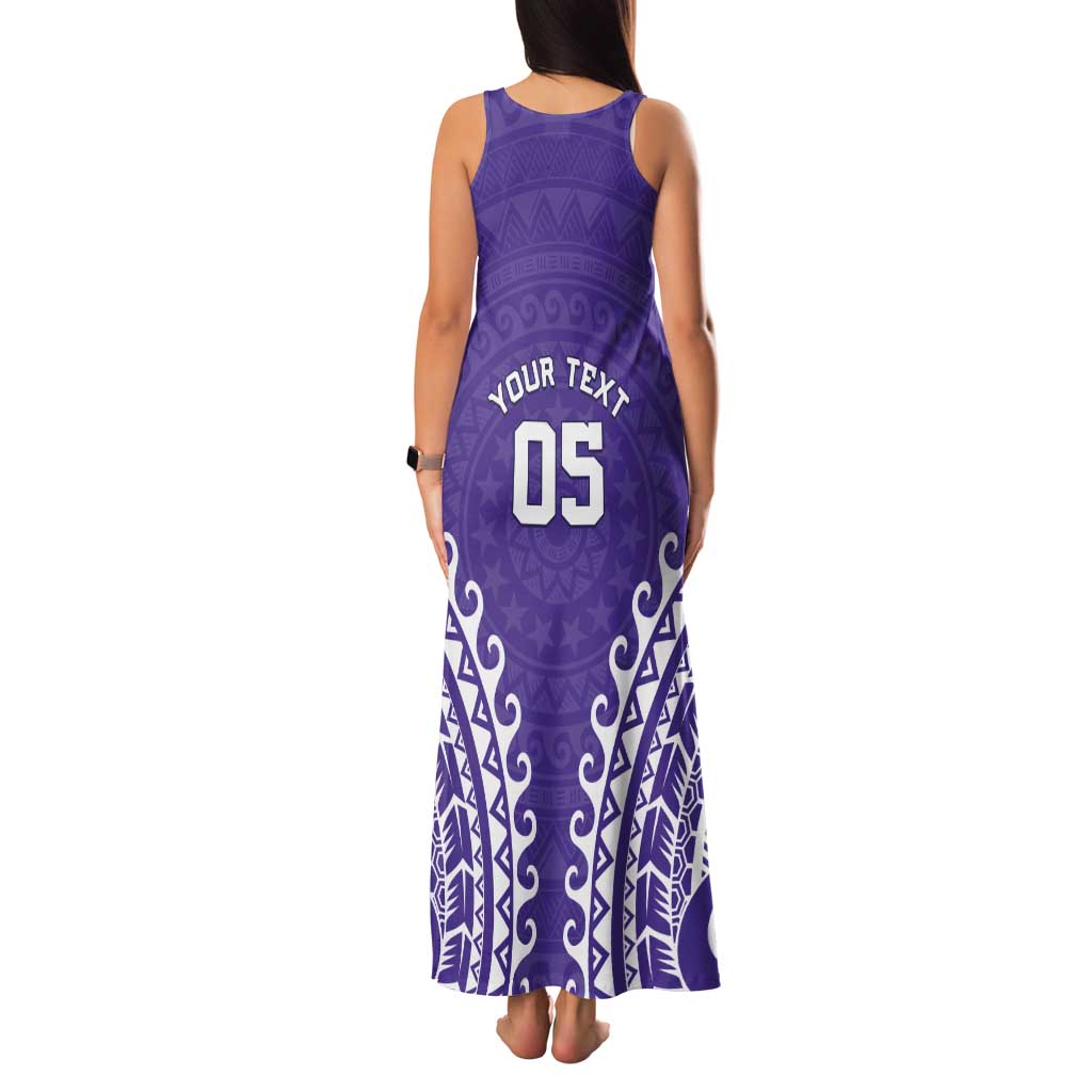 Custom Cook Islands Rarotonga Tank Maxi Dress Polynesian Tribal Tattoo LT05 - Polynesian Pride